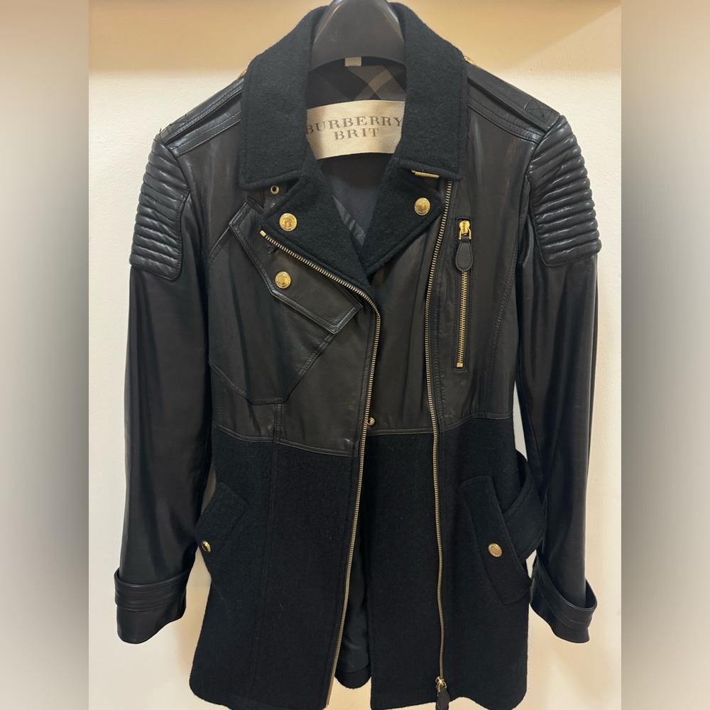Burberry Brit Mixed Media Trench Coat